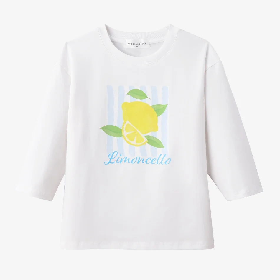 AS SS26 Lemon Print Kids T-Shirt / Dress (Sibling Matching, Ages 4–6)