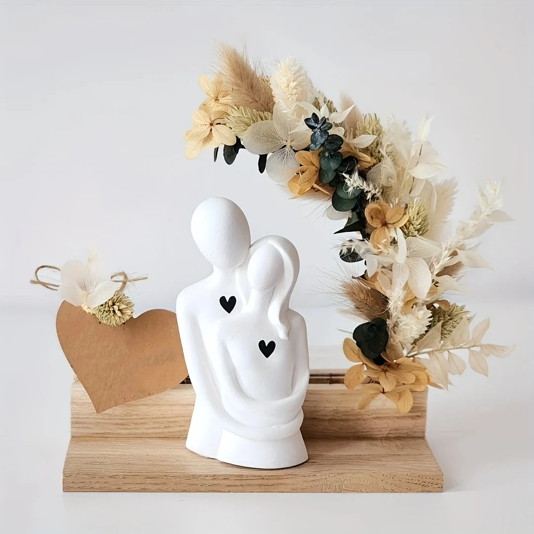 DIY craft mold showing couple hug figure for resin plaster and soy wax use
