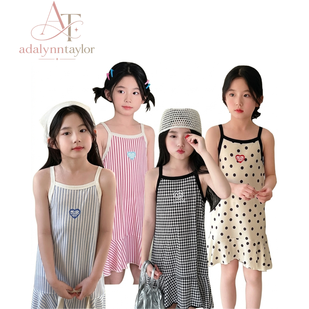 Adalynn Taylor Girls Summer Cotton Halter Dress two