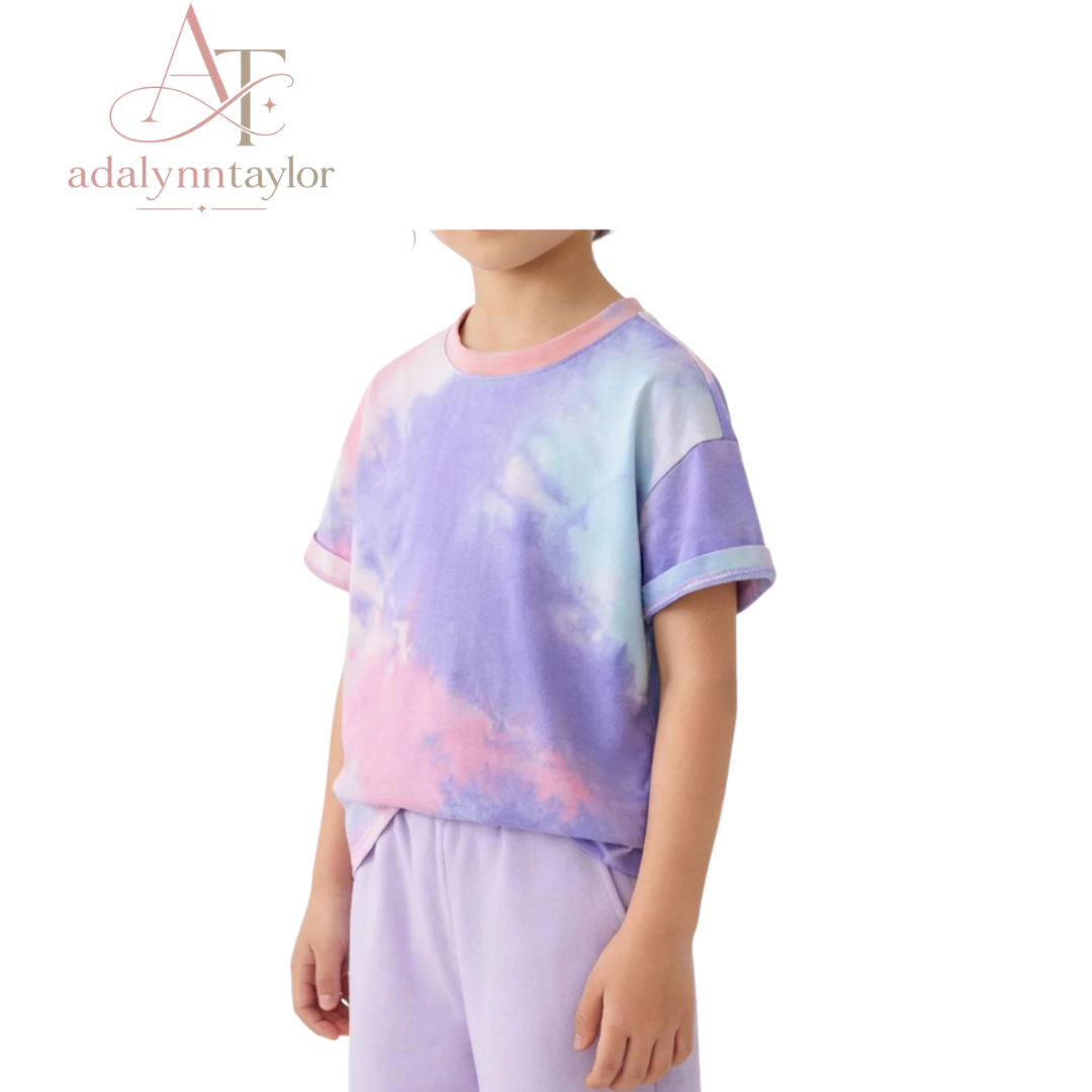 Adalynn Taylor Kids Summer Tie-Dye Short Sleeve T-Shirt three