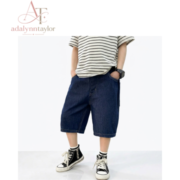 Adalynn Taylor New Summer Boys Casual Denim Shorts one