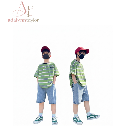 Adalynn Taylor Twin Boy Summer Clothing four