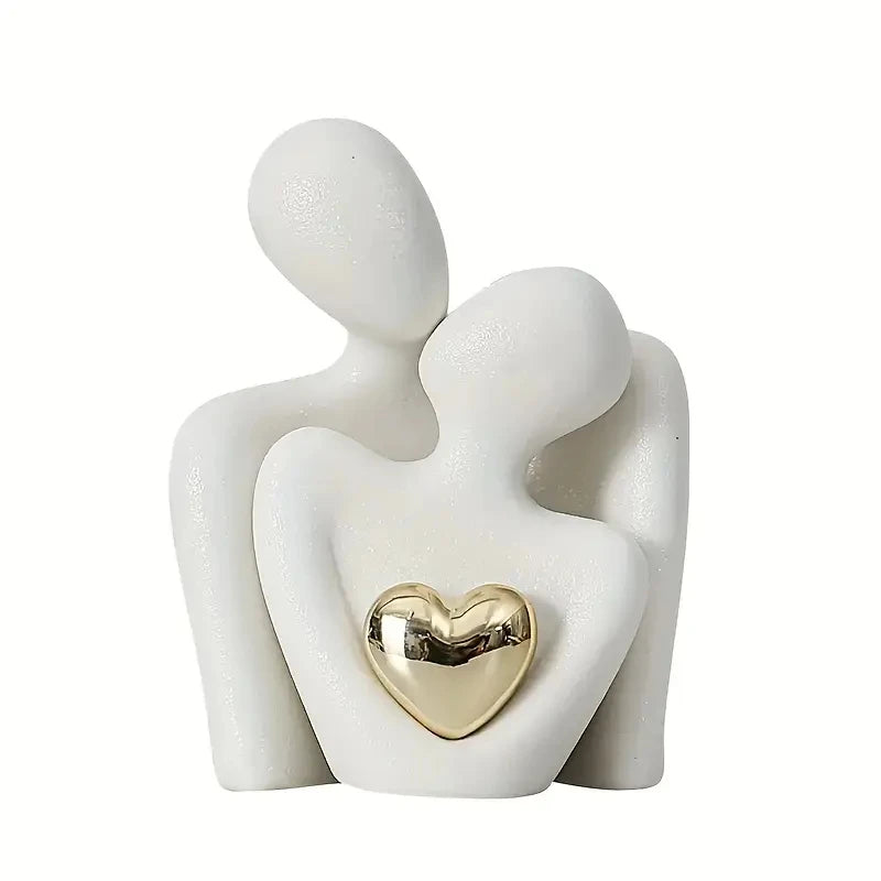 modern love embrace decorative sculpture for home shelf and tabletop styling
