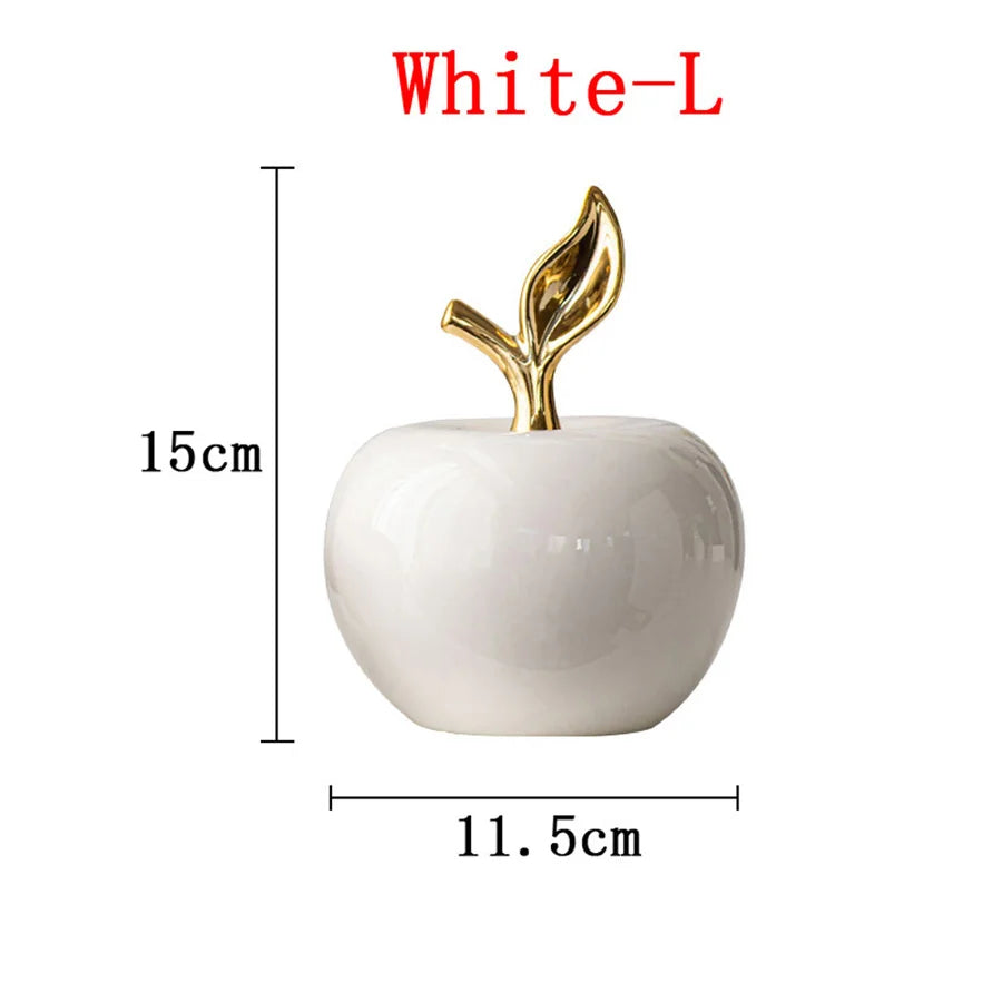 Classic European Style Ceramic Christmas Fruit Ornament – Funny Holiday Home Decor Figurine
