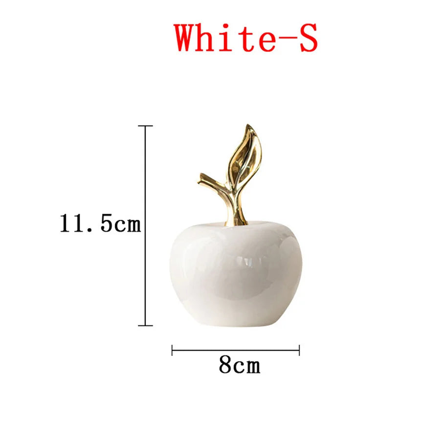Classic European Style Ceramic Christmas Fruit Ornament – Funny Holiday Home Decor Figurine